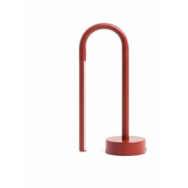 Punane metallist LED-laualamp (kõrgus 30 cm) Bow - Kave Home