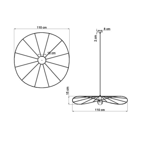 Must rippvalgusti ø 110 cm Elliot - Sollux-image-4