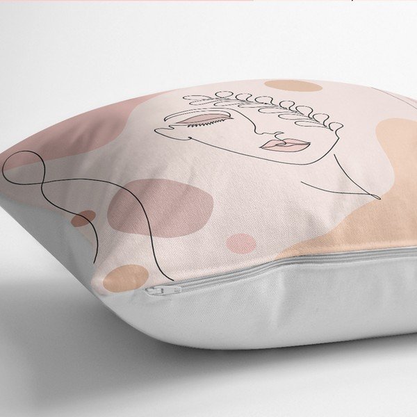 4 dekoratiivse padjakoti komplekt Draw Art Women, 45 x 45 cm - Minimalist Cushion Covers-image-1