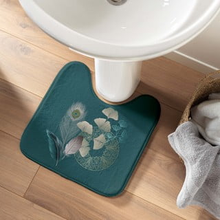 Türkiissinine WC vannitoamatt 45x45 cm Ginkoblue - douceur d'intérieur