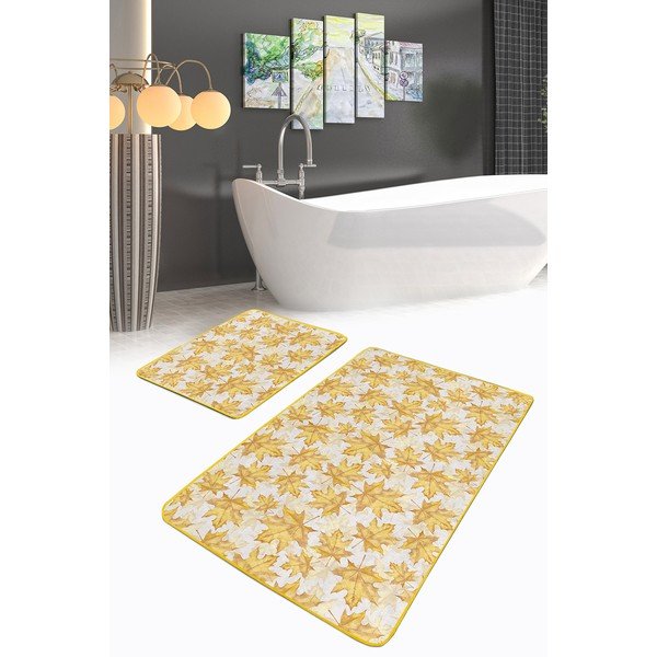 Kollased vannitoamatid 2 tk 60x100 cm - Mila Home-image-2