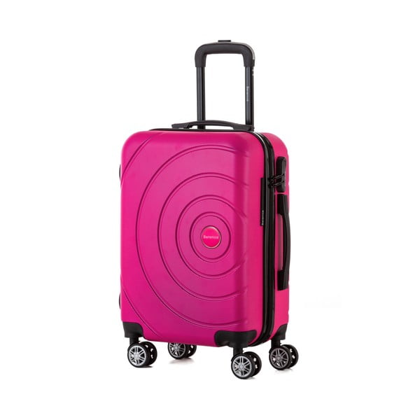 Růžový cestovní kufr Berenice Circle, 44 l