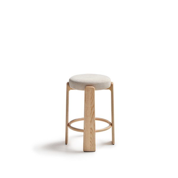 Beež saarepuidust baaritool (istme kõrgus 75 cm) Granite - Kave Home-image-2