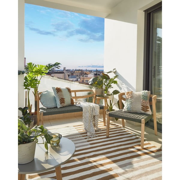 Roheline taaskasutatud plastist padjapüür Dalila, ø 45 cm Falila - Kave Home-image-2