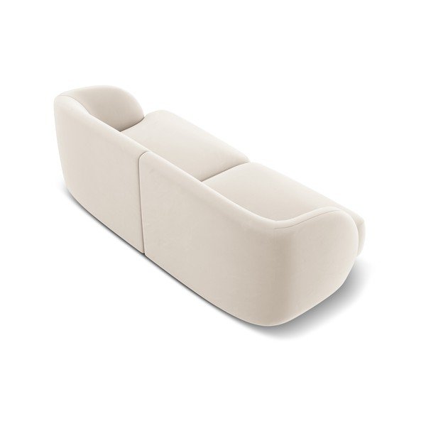 Beež sametne diivan 184 cm Miley - Micadoni Home-image-3