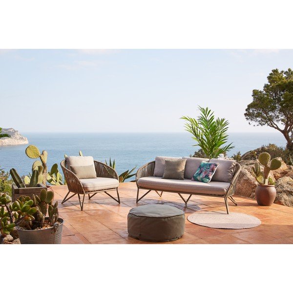 Beež vaip taaskasutatud plastikust , ø 150 cm Rodhe - Kave Home-image-2