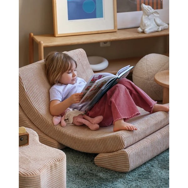 Helepruun velvetist laste kott-tool Moon - Wigiwama-image-1
