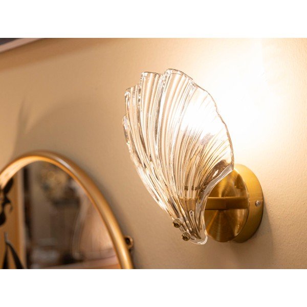Kuldne klaasist seinalamp Da Muro Shell - Mauro Ferretti-image-1