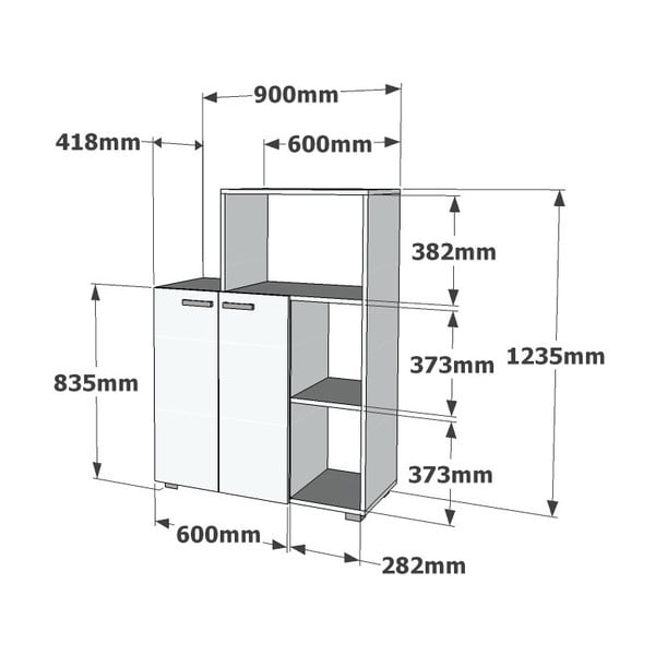 Bílá kuchyňská skřínka Perfecto-image-2