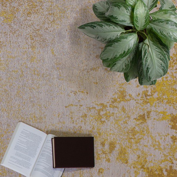 Ookerkollane taaskasutatud kiududest õuevaip 200x290 cm Dara - Asiatic Carpets-image-2