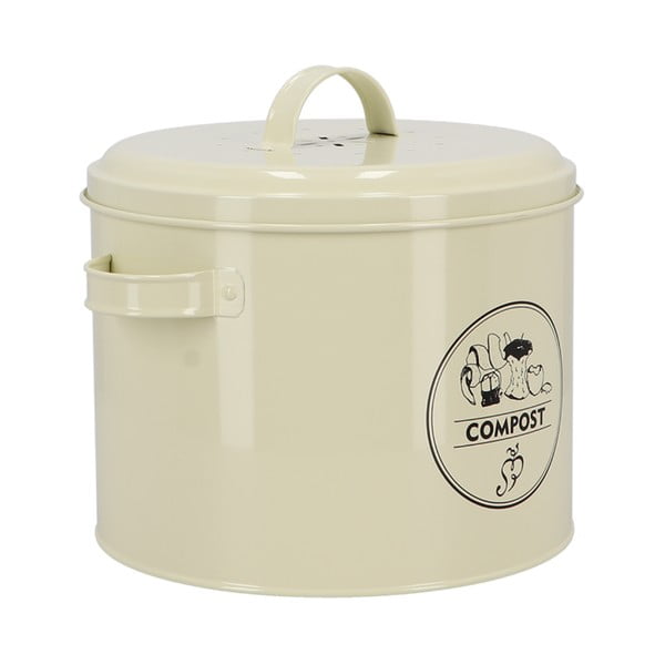 Valge kompostitav jäätmekonteiner 6,3 l Vintage - Esschert Design-image-2