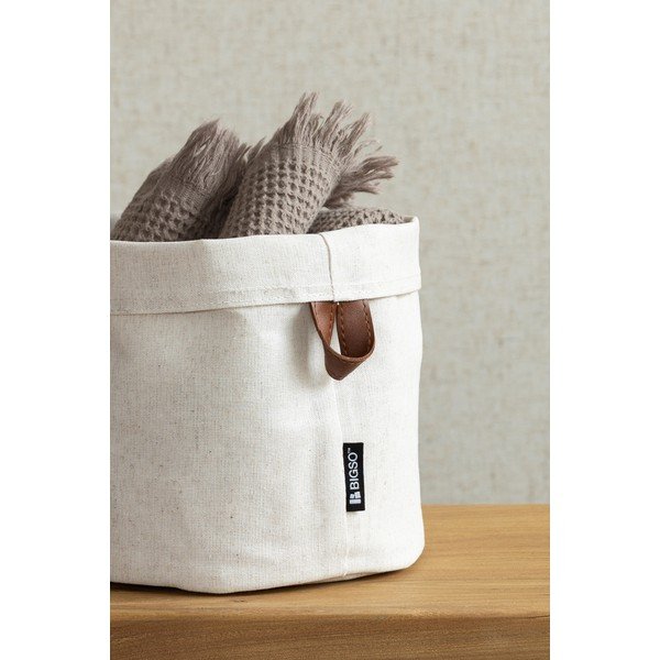 Tekstiilist korv ø 20x20 cm Soft Storage Round - Bigso-image-2