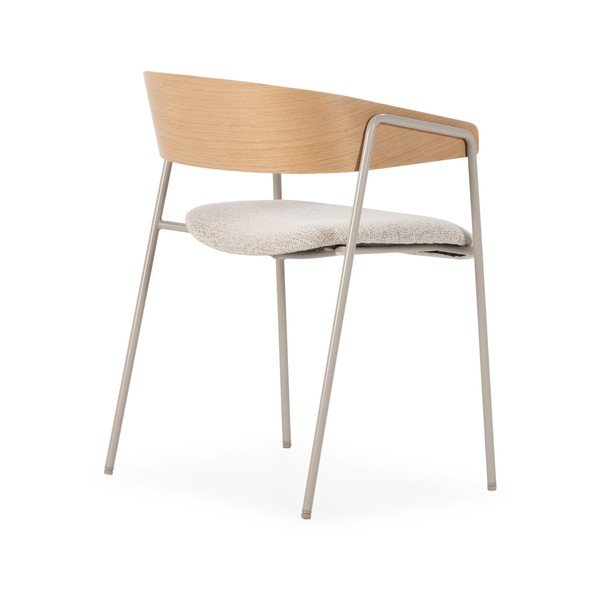 Helehallid-naturaalse polsterdusega söögitoolid käetugedega, 2 tk komplektis Cora - MOME-image-3