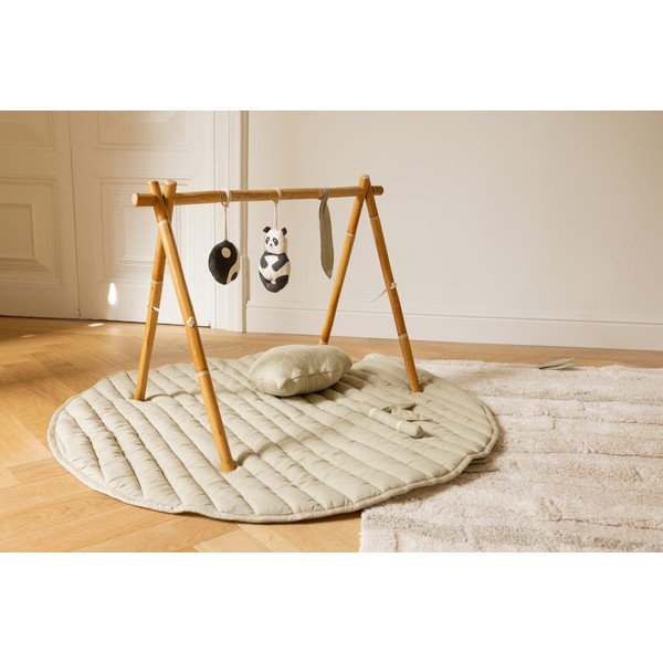 Roheline-kreem laste mängumatt Bamboo Leaf - Lorena Canals-image-4