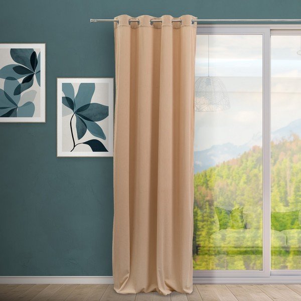 Helepruun velvetist kardin 140x260 cm Merely - Casa Selección-image-1