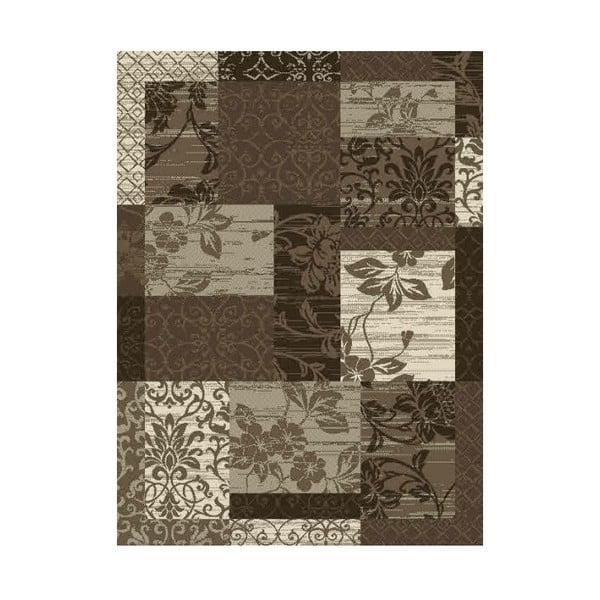 Hnědý koberec Hanse Home Prime Pile Flower, 280 x 190 cm