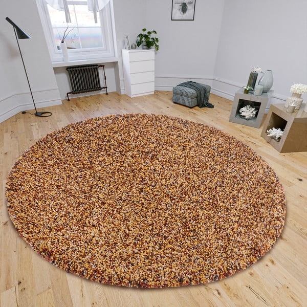 Ümmargune vaip pronksi värvi ø 160 cm Shag - Hanse Home-image-1