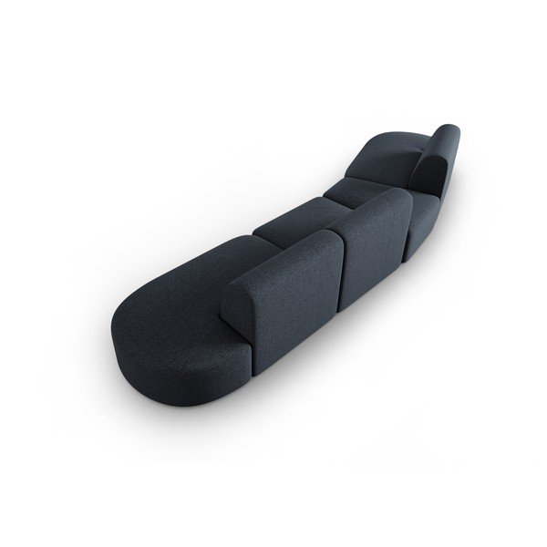 Sinine šenillist diivan (vasak nurk) 428 cm Paolo - Milo Casa-image-3