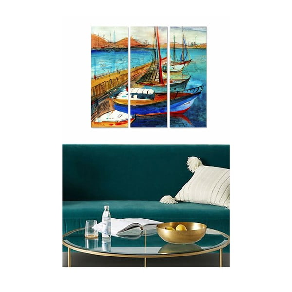 Maalid 3 tk komplektis 20x50 cm Sailing - Wallity-image-1