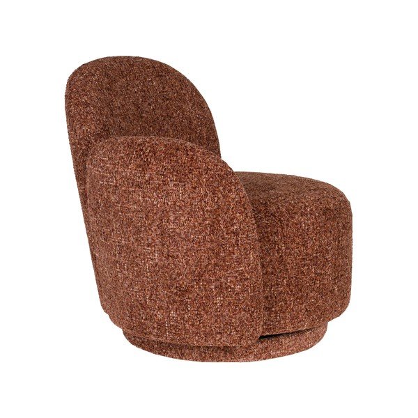 Punane pöörlev šenillist tugitool Rose - Dutchbone