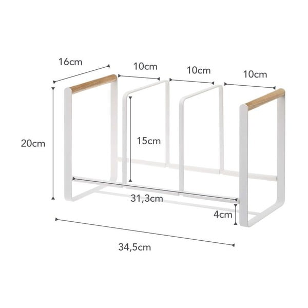 Valge taldrikutaldrik pöögipuust detailidega Tosca - YAMAZAKI-image-3