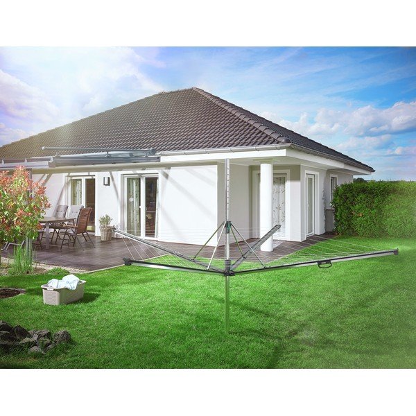 Hõbedane aia kuivatusrest 50 m Linomatic 500 Plus - LEIFHEIT-image-1