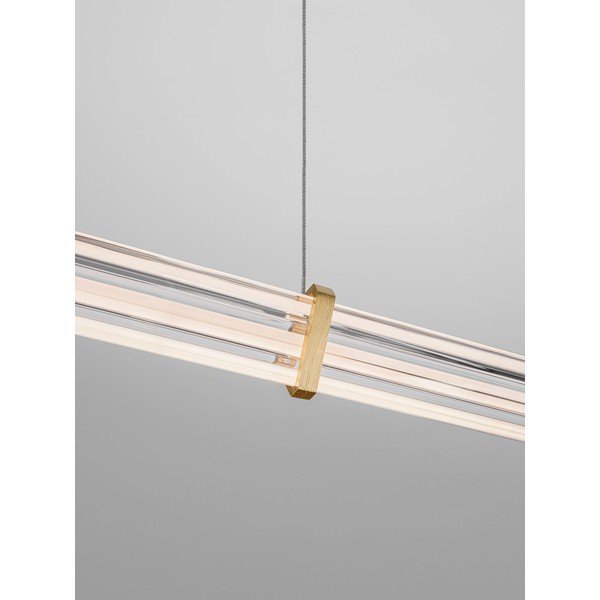 Metallist hämardatav LED-rippvalgusti mattkuldses värvitoonis akrüülklaasist varjuga Pheme - Nova Luce-image-2