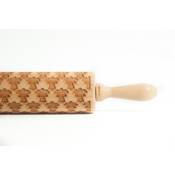 Puidust jõulukujuline tainarull Angel - Valek-image-1