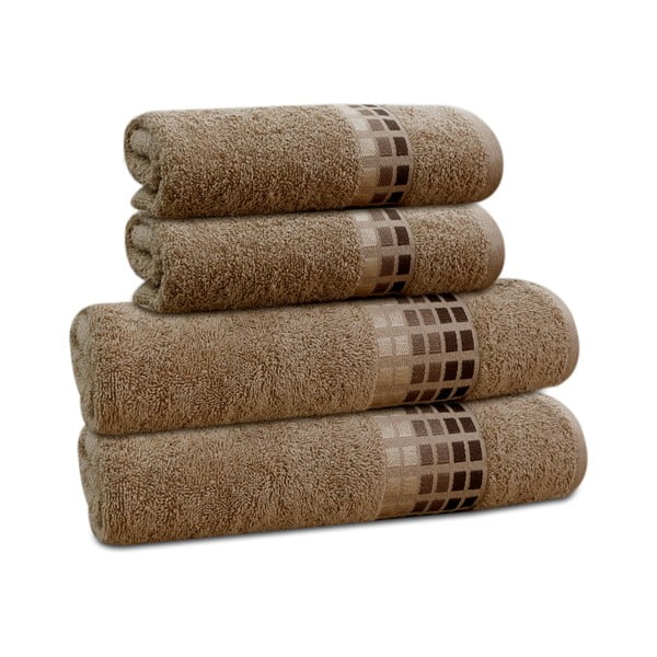 Helepruun puuvillane rätik 50x100 cm Darwin - My House-image-2