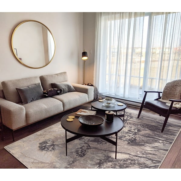 Kreem-hall villane vaip 160x240 cm Lissey - Agnella-image-1