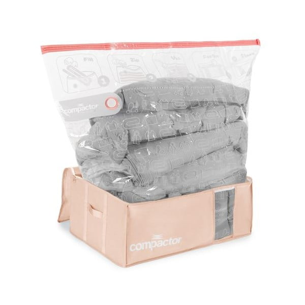 Vaakumplastist riiete hoiukastid 3tk komplektis 65x45x27 cm Pink Edition - Compactor-image-2