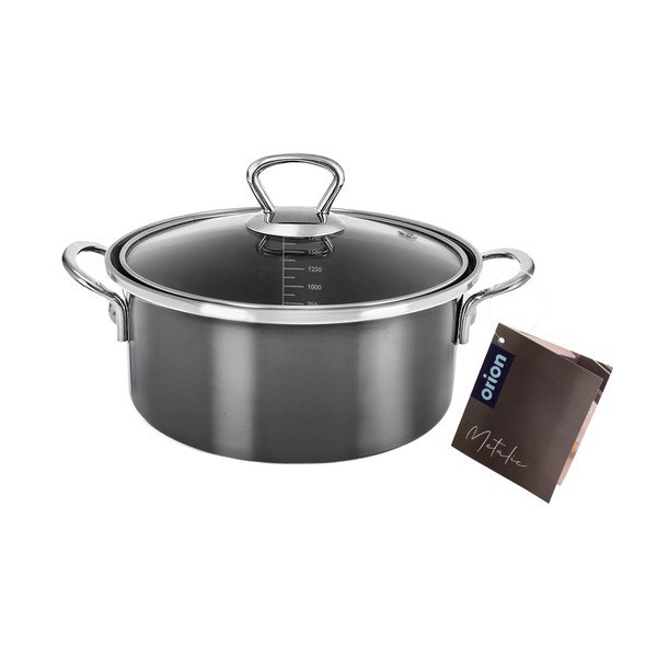 Emailitud kastrul kaanega 2,5 l Metalic - Orion-image-4
