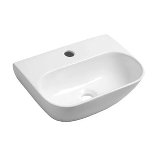 Valge keraamika väike vannitoa valamu  42x29 cm Nerissa – Sapho
