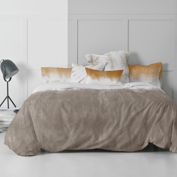 Valge/pruun puuvillane tekikott 140x200 cm Tie dye – Blanc-image-3