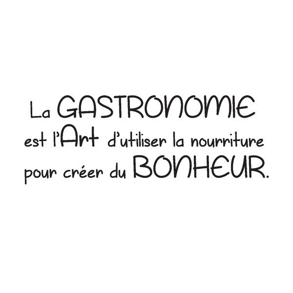 Černá samolepka Ambiance Quote La Gastronomie-image-2
