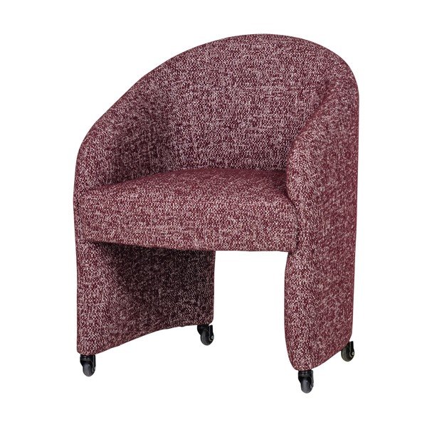 Burgundia värvi polsterdatud kontoritool Cordo - WOOOD