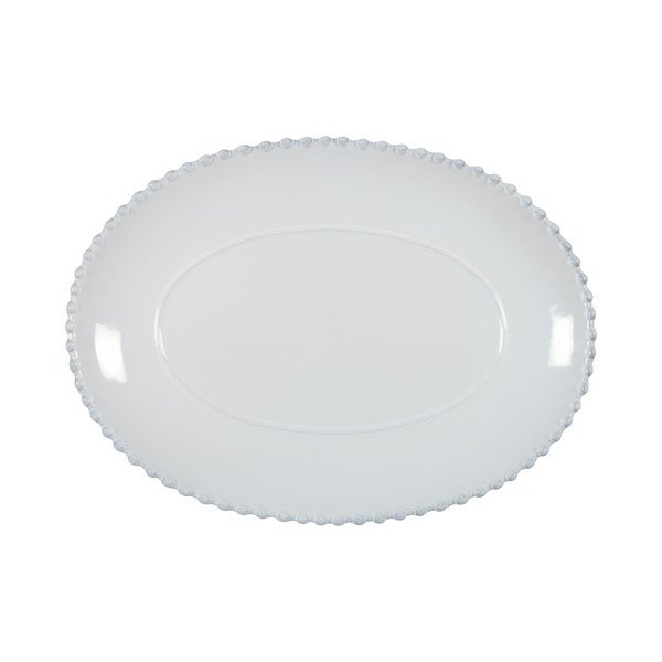 Valge ovaalne keraamiline kandik, laius 30 cm Pearl - Costa Nova