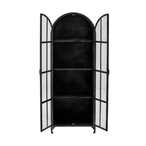 Must metallist vitriinkapp 56,5x152,5 cm Papole - Bloomingville-image-3