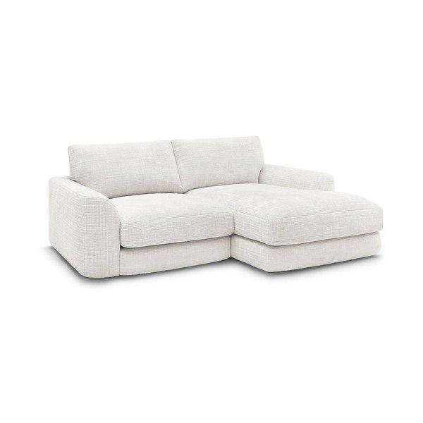 Valge šenillist nurgadiivan (parem nurk) Leonore - Bobochic Paris