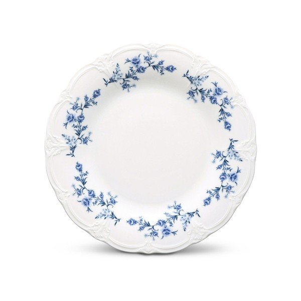 Valge/sinine portselanist magustoidutaldrik ø 16 cm Retro - BonBistro