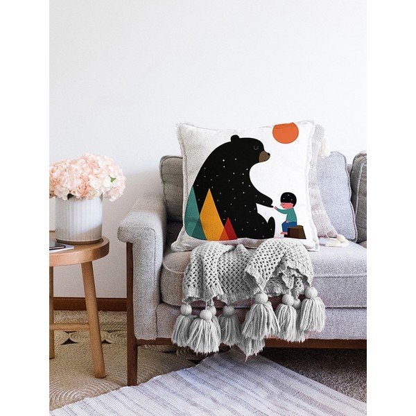 Padjaümbris puuvillase seguga Karu, 55 x 55 cm - Minimalist Cushion Covers-image-2