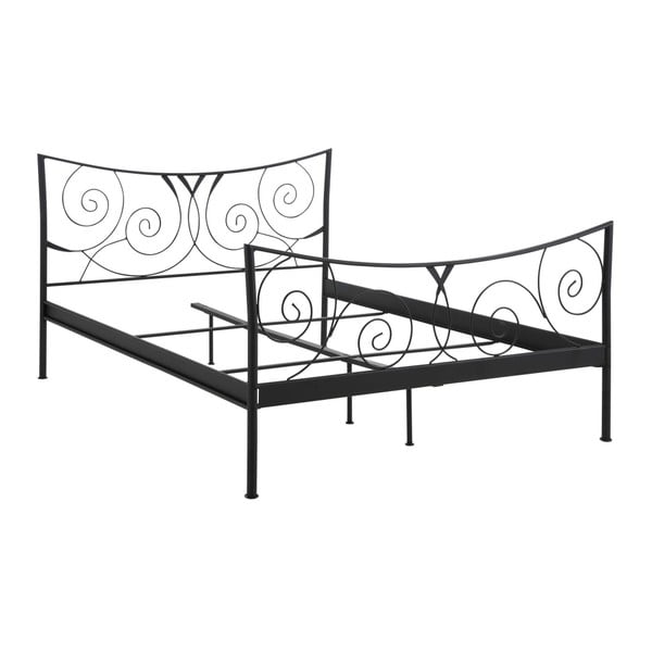 Černá dvoulůžková kovová postel Støraa Isabelle, 180 x 200 cm