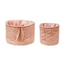 Heleroosad riidest laste hoiukastid 2 tk ø 30x20 cm Bambie Vintage Nude - Lorena Canals