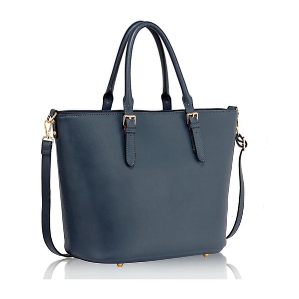 Tmavě modrá kabelka z eko kůže L&S Bags Remaima