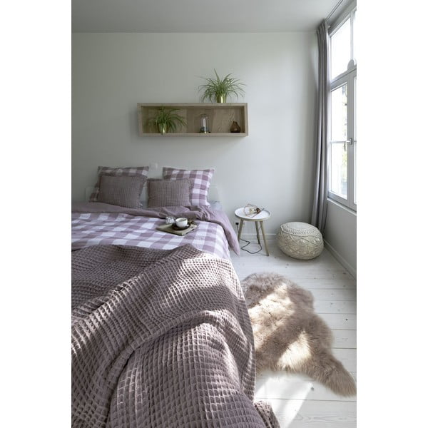 Helepruun puuvillane voodipesu üheinimesevoodile 140x200 cm Emma - Tiseco Home Studio-image-1