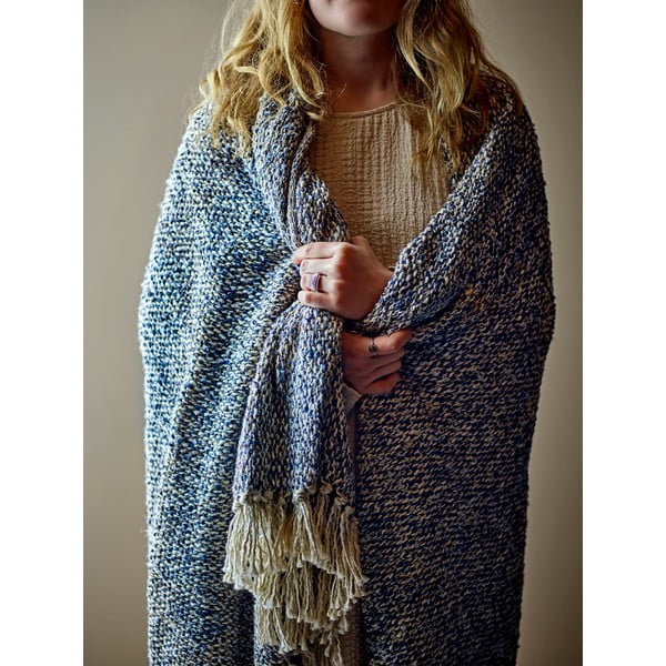 Hallikassinine linasegust tekk 130x160 cm Ocean - Bloomingville-image-1