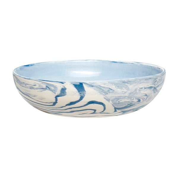 Modro-bílá miska Hübsch Marble, ø 13 cm