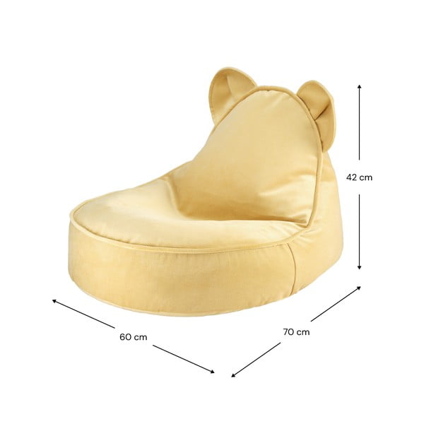 Kollane sametist laste kott-tool Bear - Wigiwama-image-3