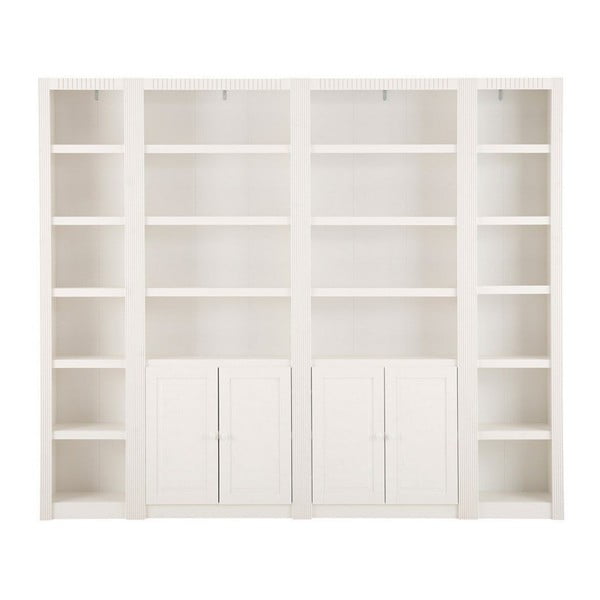 Bílá skříň z borovicového dřeva Støraa Bailey, 254 x 213 cm