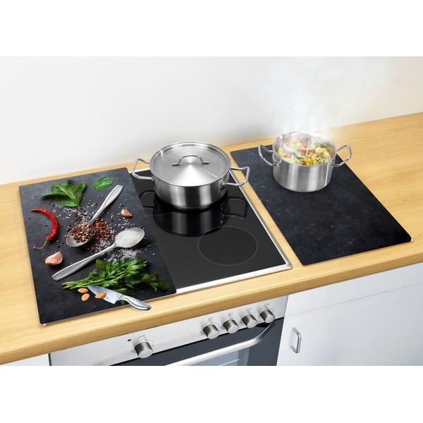 Karastatud klaasist katte komplekt pliidi äärde 2tk 52x30 cm Basil - Allstar-image-1